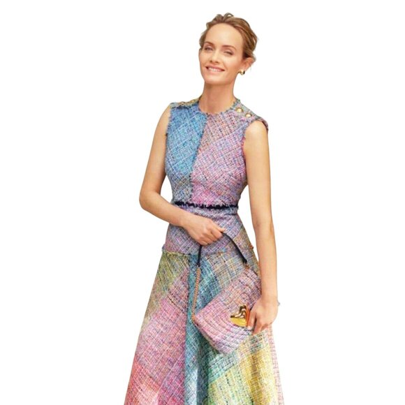 ESCADA TWEED MIDI DRESS SIZE 32D, XS/S US NEW - Picture 11 of 15